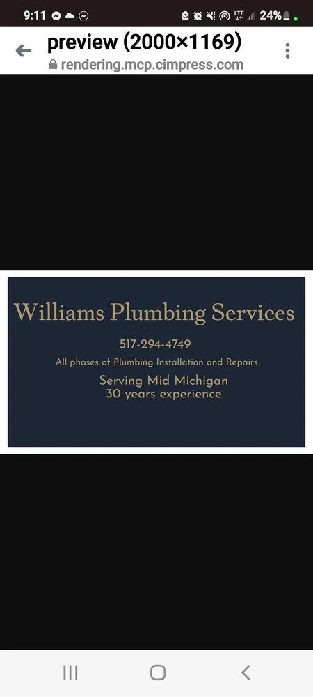 Professional water heater service for homes in Harrison, MI by Williams Plumbing Services