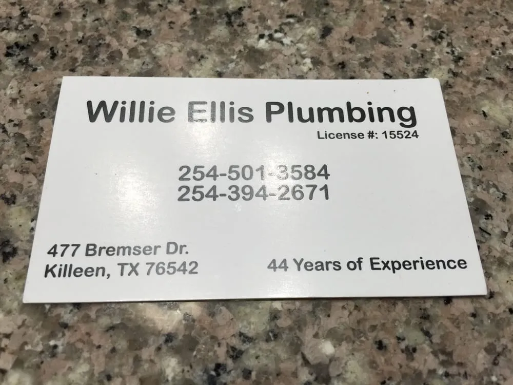 Slide of Willie Ellis Plumbing