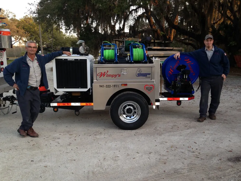 Professional drain cleaning for homes in Sarasota, FL by Wimpy's Plumbing & Air