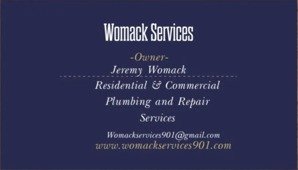 Slide of Womack Services- plumbing and repair