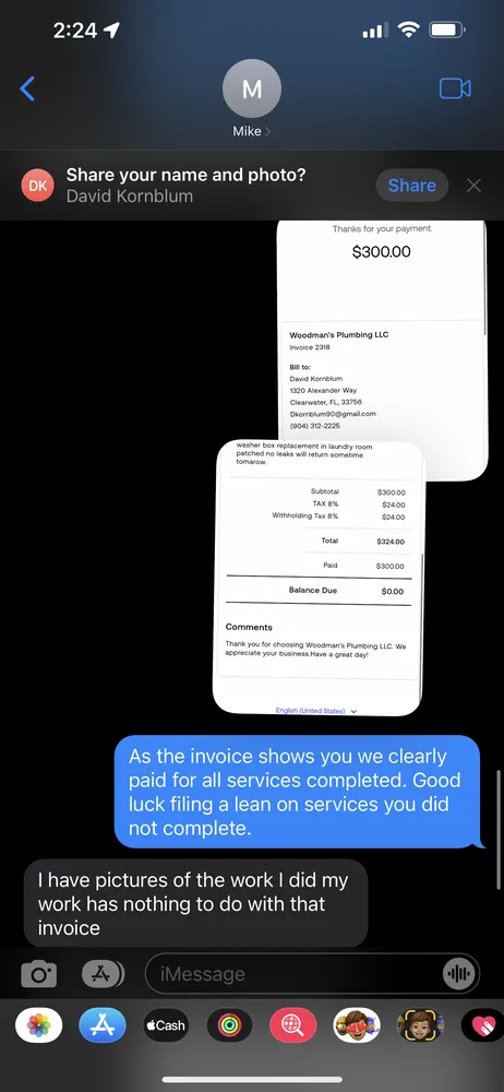 Slide of Woodmans Plumbing