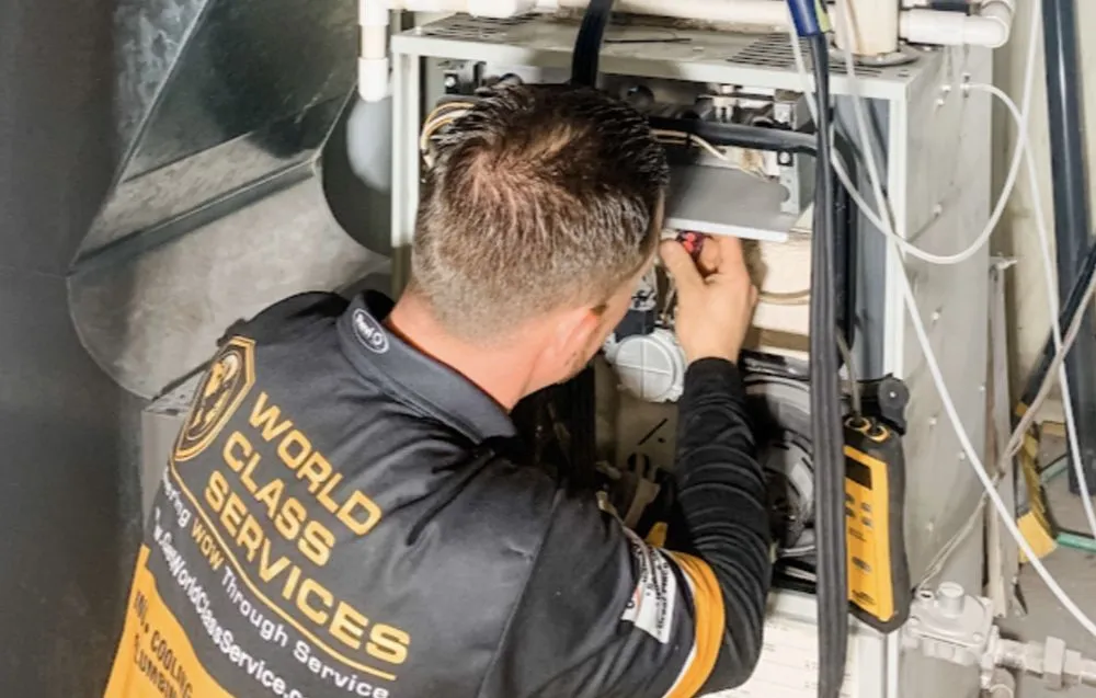 Top-rated water heater service in Westerville, OH by World Class Services Heating, AC, & Plumbing Repair