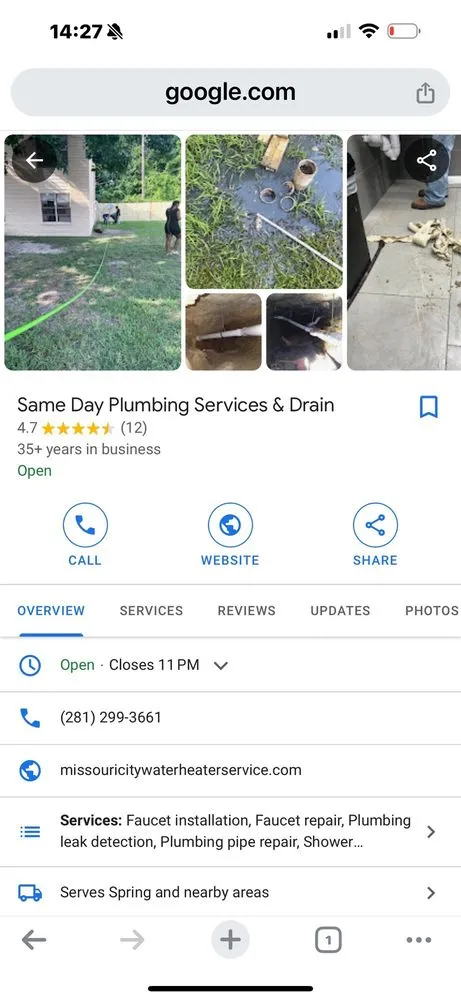 Slide of YB Plumbing