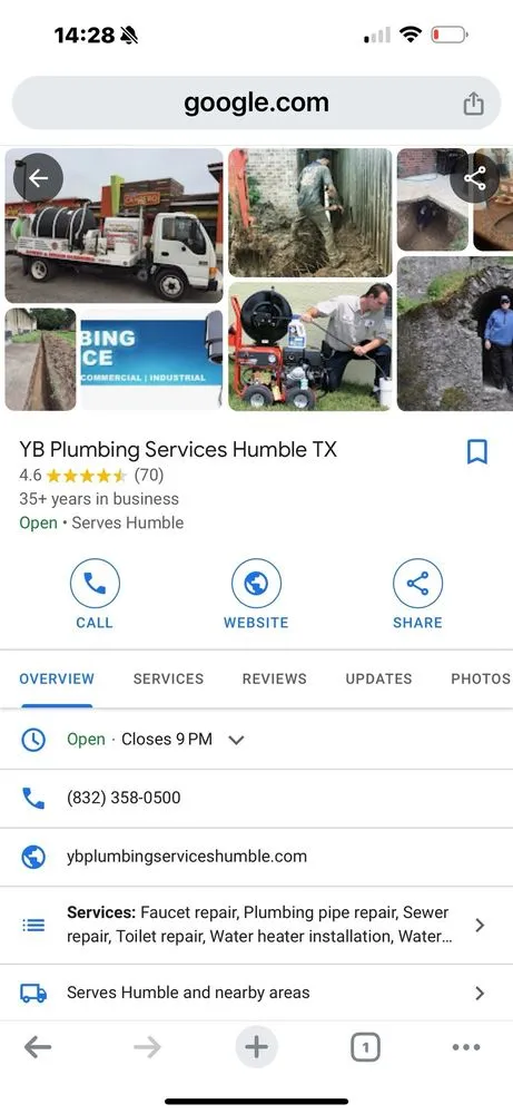 Slide of YB Plumbing