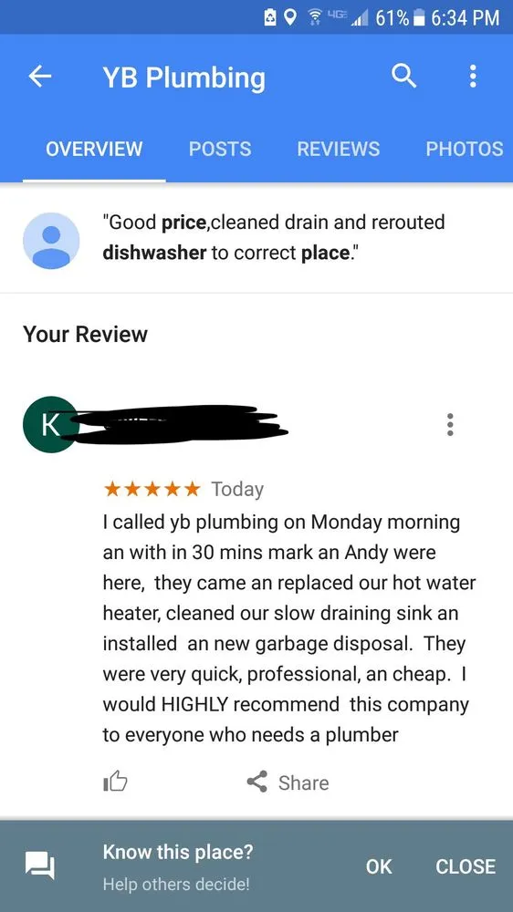 Slide of YB Plumbing