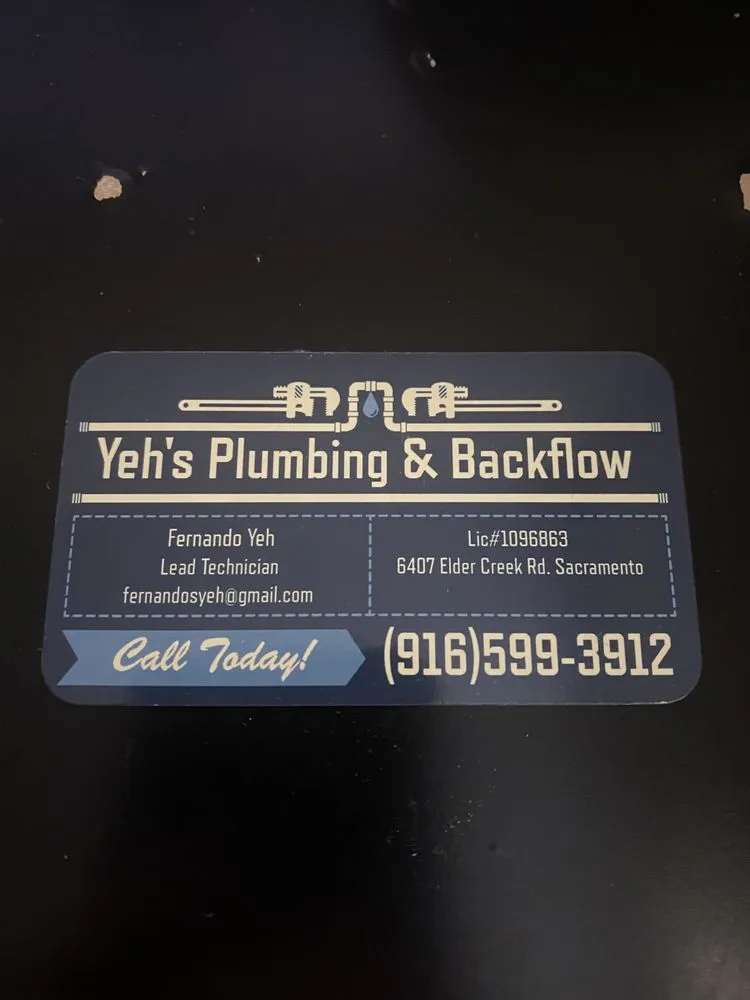 Slide of Yeh’s Plumbing & Backflow