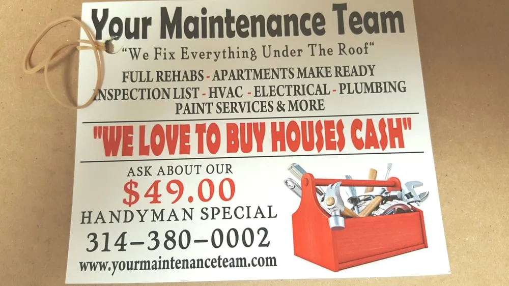 Slide of Your maintenance team