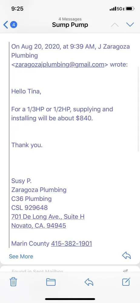 Quality drain cleaning experts serving Novato, CA - Zaragoza Plumbing Team